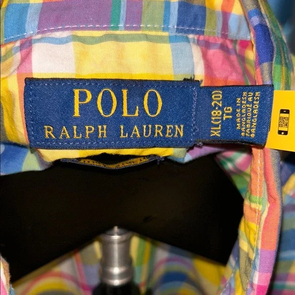 Polo by Ralph Lauren Yellow Multi Plaid Short-Sleeve Button-Down - Picture 4 of 6